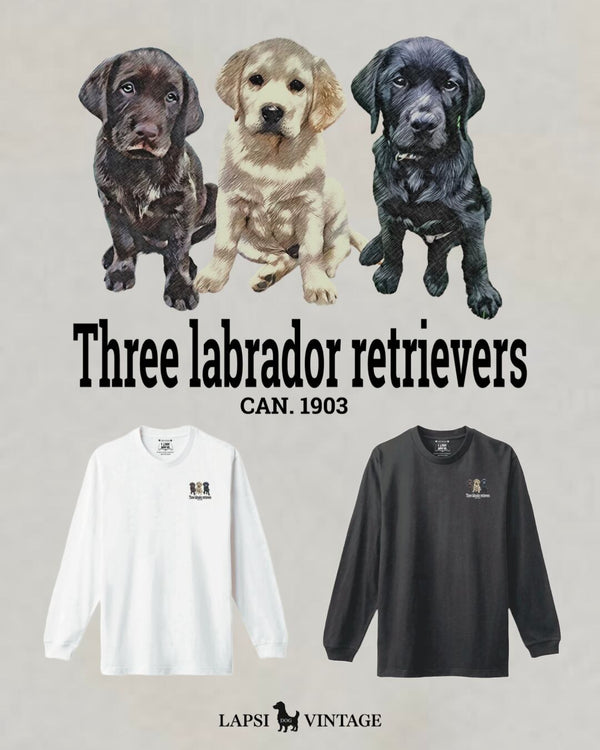LAPSI Three dog series labrador retriever long sleeve tee