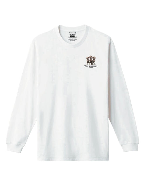 LAPSI Three dog series Weimaraner long sleeve Tee