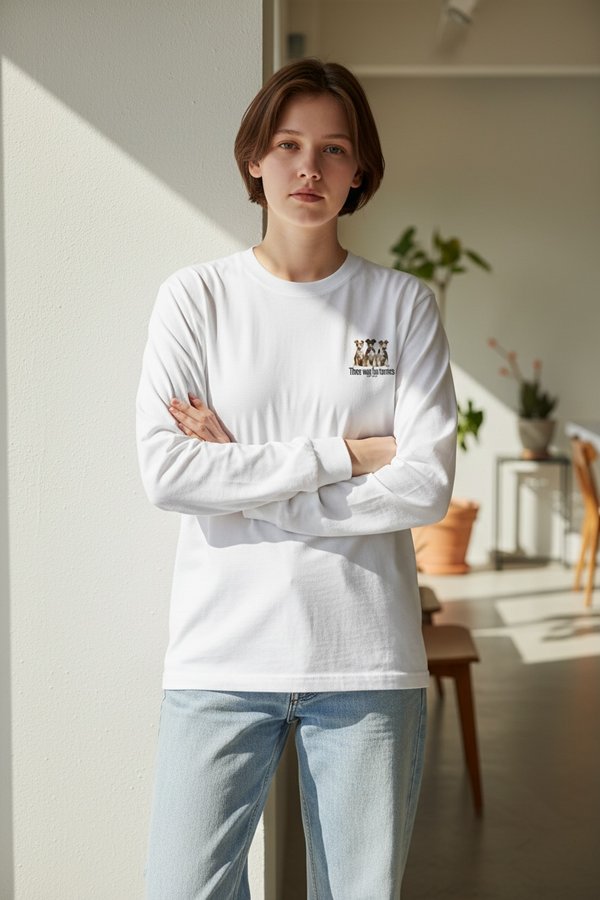 LAPSI Three dog series Wire fox terrier long sleeve Tee