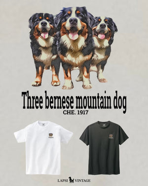 LAPSI Three dog series bernese mountain dog Tee