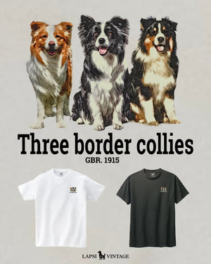 LAPSI Three dog series border collie Tee