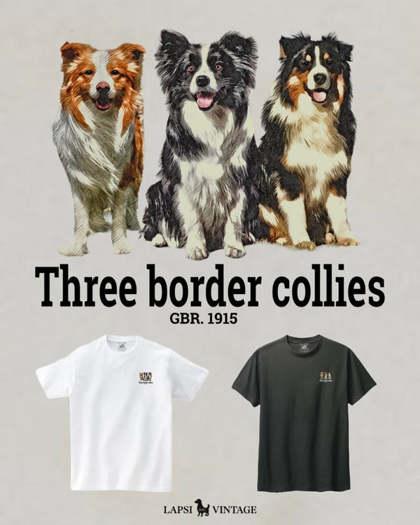 LAPSI Three dog series border collie Tee