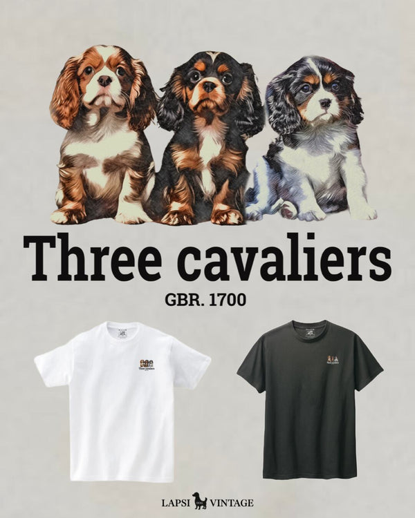 LAPSI Three dog series cavalier Tee