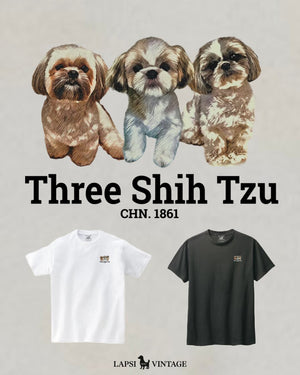 LAPSI Three dog series shihtzu Tee