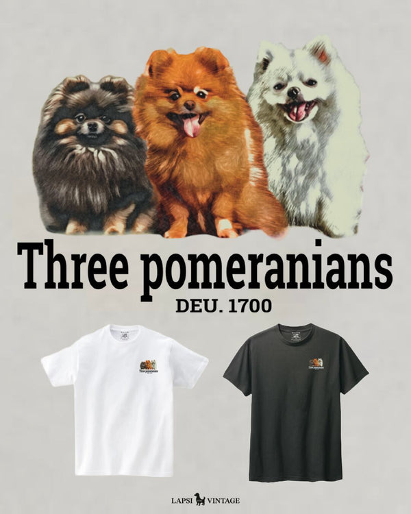 LAPSI Three dog series Pomeranian Tee