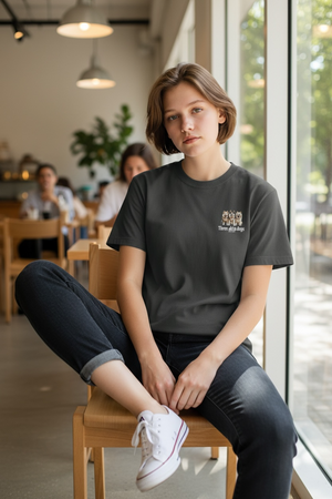 LAPSI Three dog series Akita dog long Tee