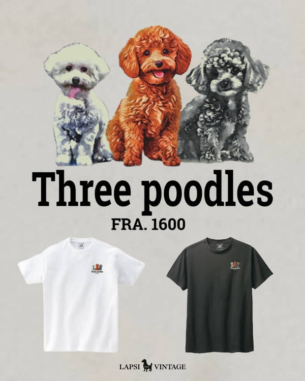 LAPSI Three dog series Toy poodles Tee