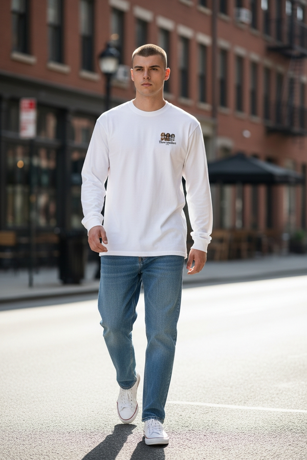 LAPSI Three dog print series cavalier long sleeve tee